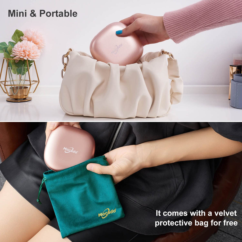 Mocado compact LED magnifying travel mirror gift idea conveys stylish present option.