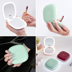 Mocado compact travel mirror 1x magnification for overall makeup inspection