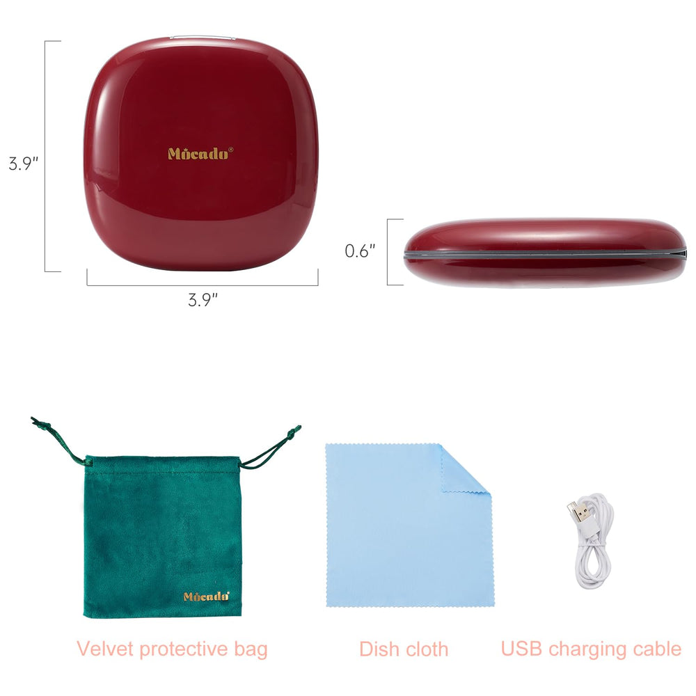 Mocado compact LED mirror 10x magnifier focuses on fine detail for precise liner and lash work