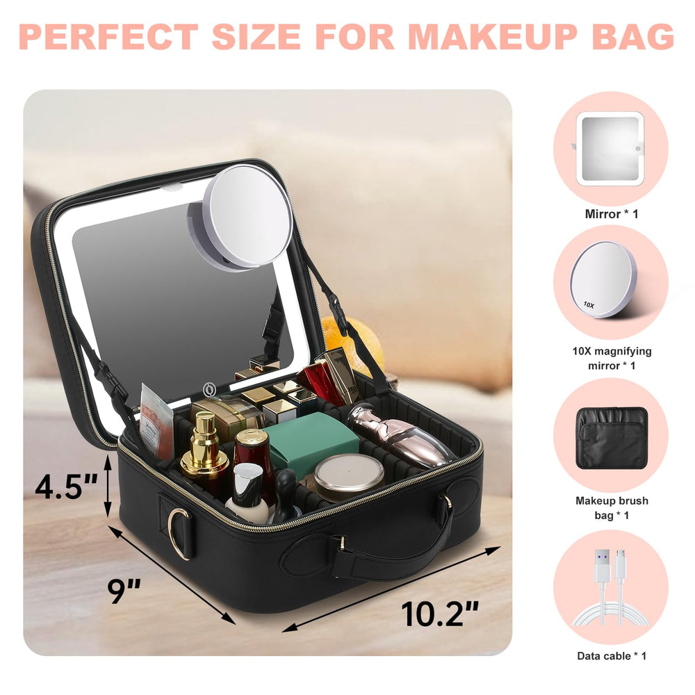 Mocado makeup bag interior organization for cosmetics and tools