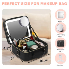 Mocado makeup bag interior organization for cosmetics and tools