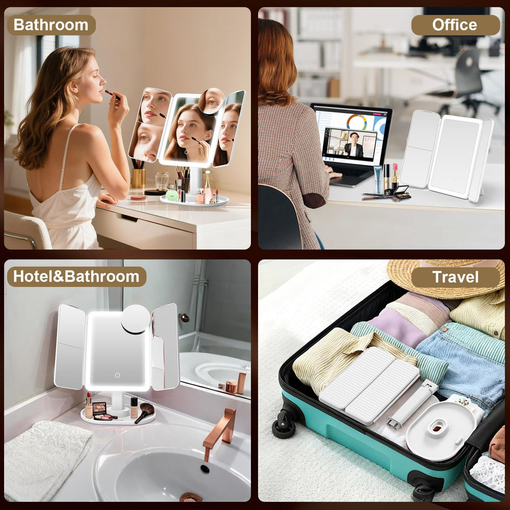 Mocado makeup mirror phone holder supports tutorials during makeup application