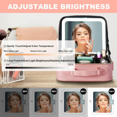 Mocado travel bag 10x magnifier with LEDs for precise grooming
