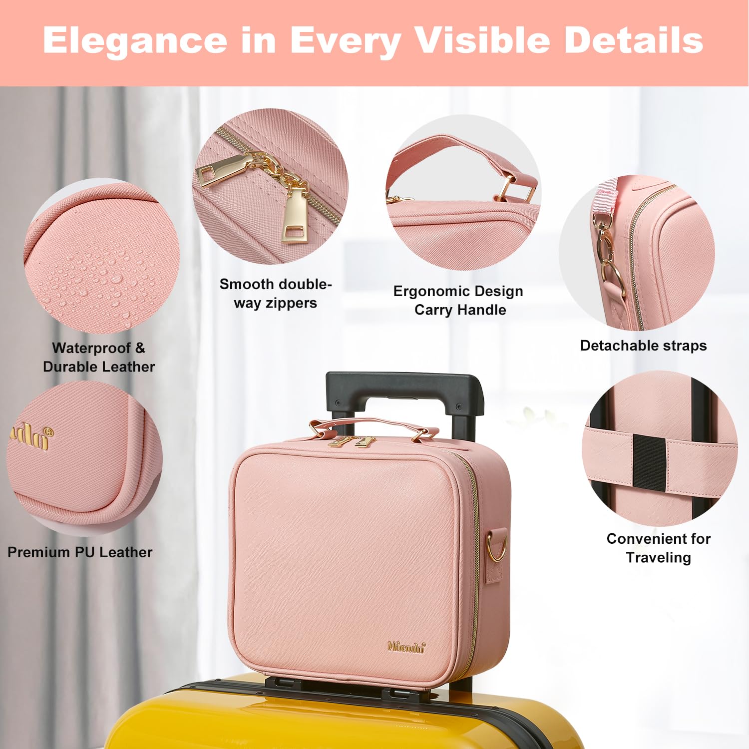 Mocado travel bag disassembled mirror ready for desk use