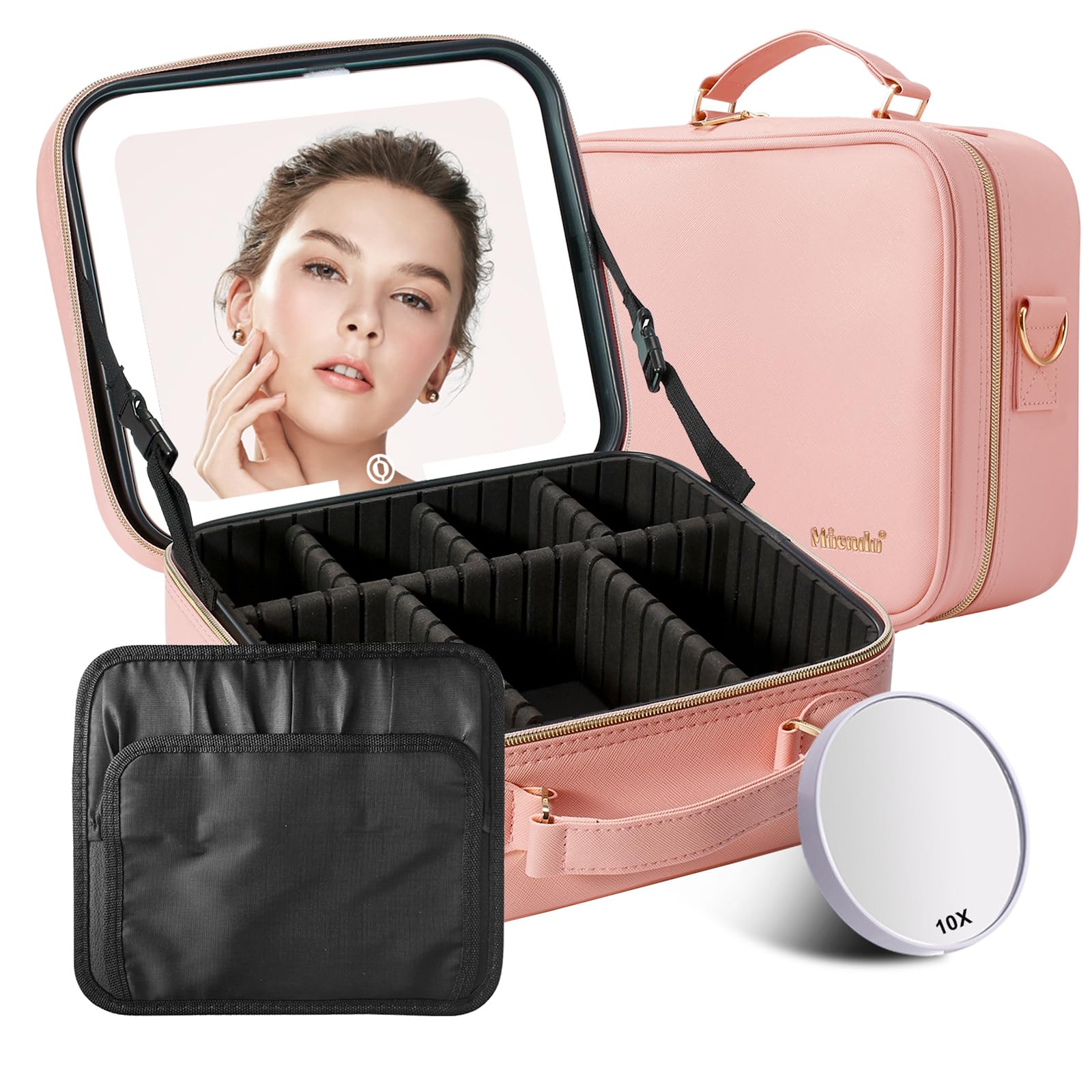 Mocado travel makeup bag with LED mirror for on-the-go makeup checks