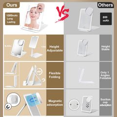 Mocado travel makeup mirror height and angle adjustability for comfort