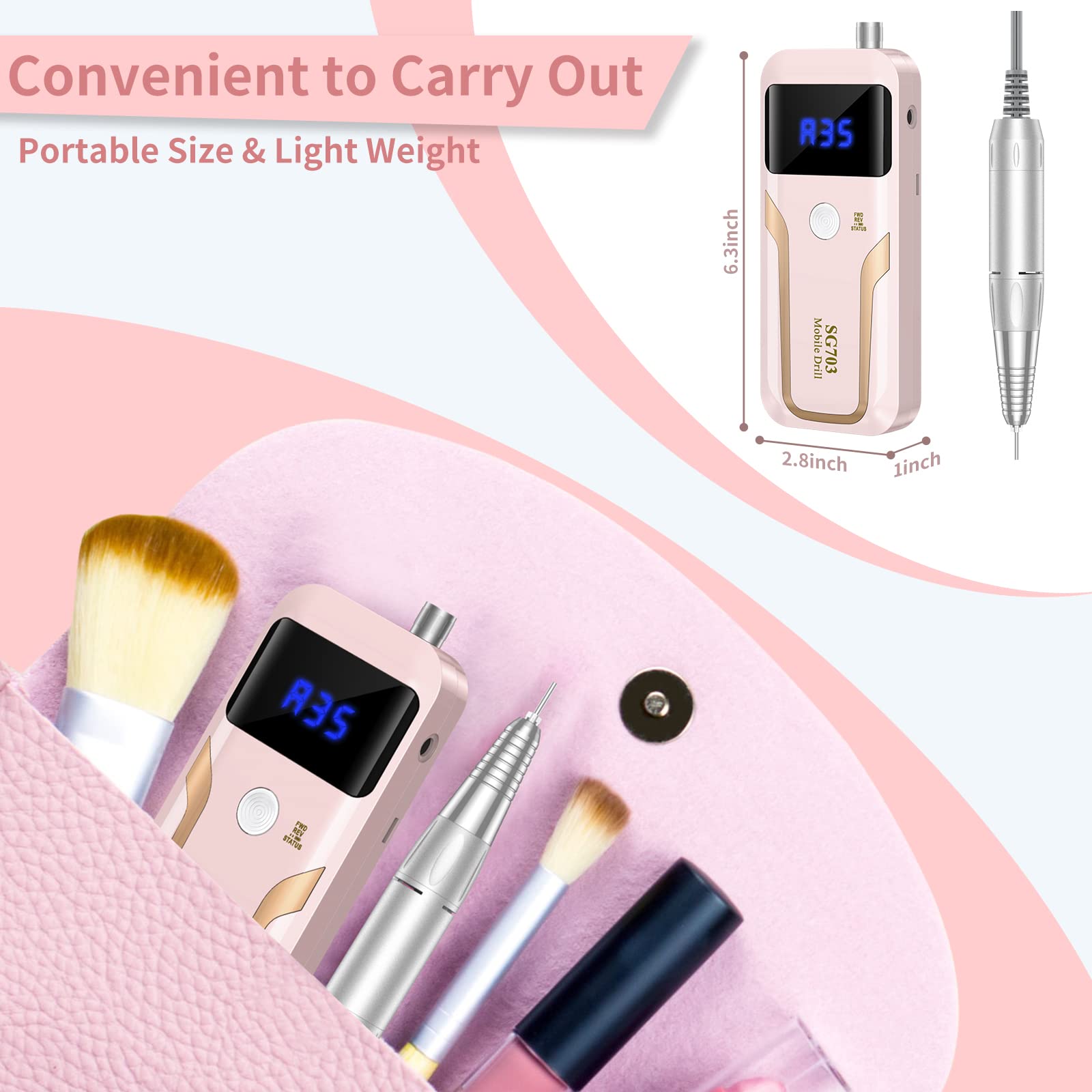 MOCOWIND aluminum alloy handpiece provides comfortable grip and low vibration.