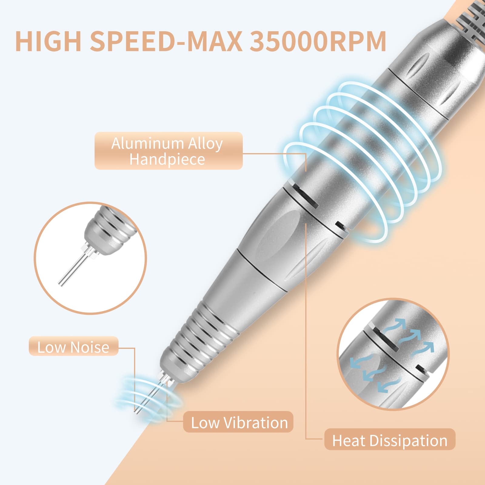 MOCOWIND LCD speed display shows adjustable RPM for controlled styling.