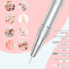 MOCOWIND rechargeable nail file battery for long on‑the‑go use.