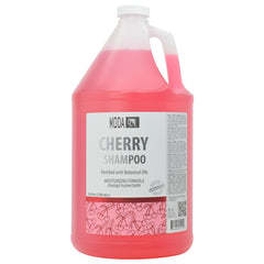 MODA Cherry Shampoo bottle—128oz size ideal for salon and home use.