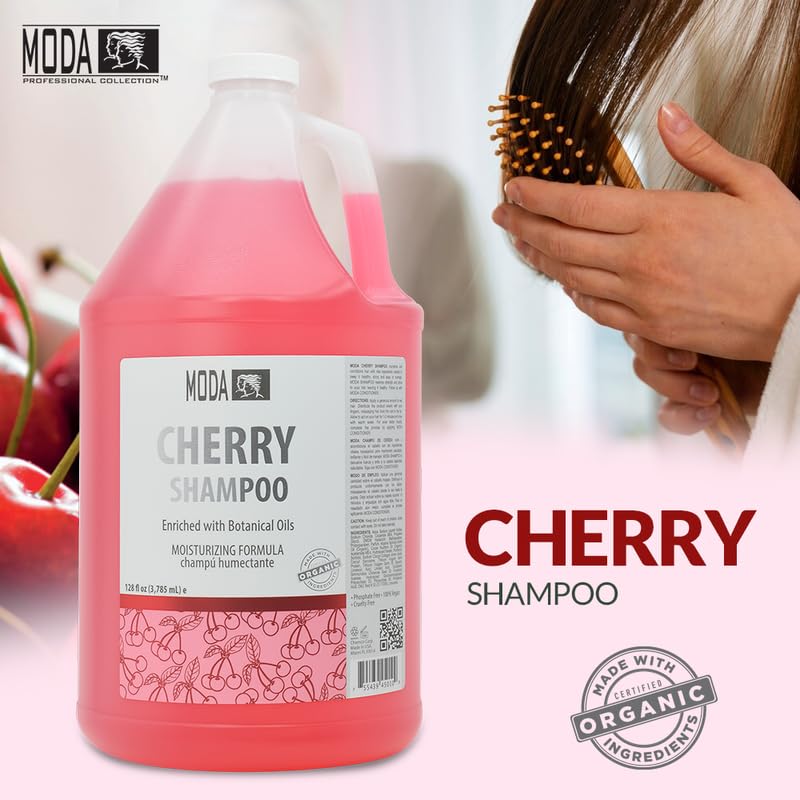 MODA Cherry Shampoo family-use snapshot—gentle enough for all ages and routines.