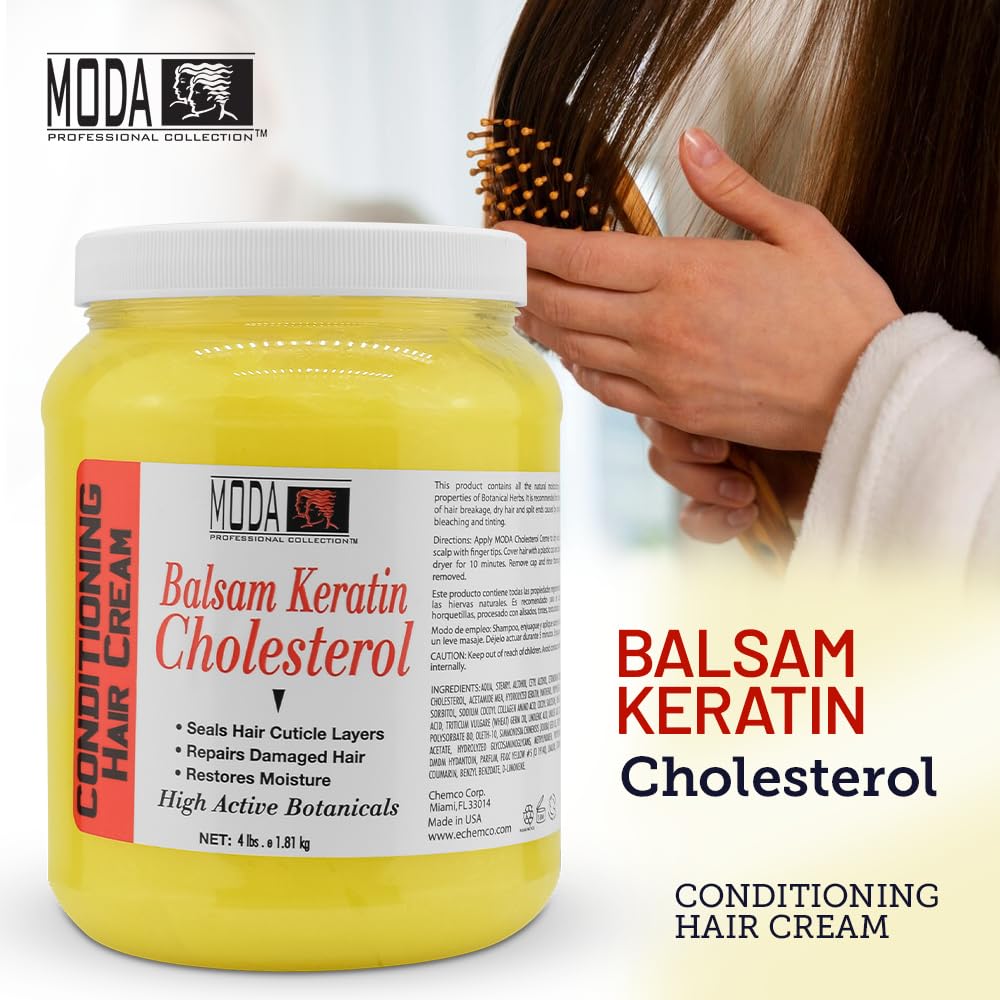 MODA Cholesterol Deep Conditioning Cream sulfate-free formula emphasizes gentle daily care.