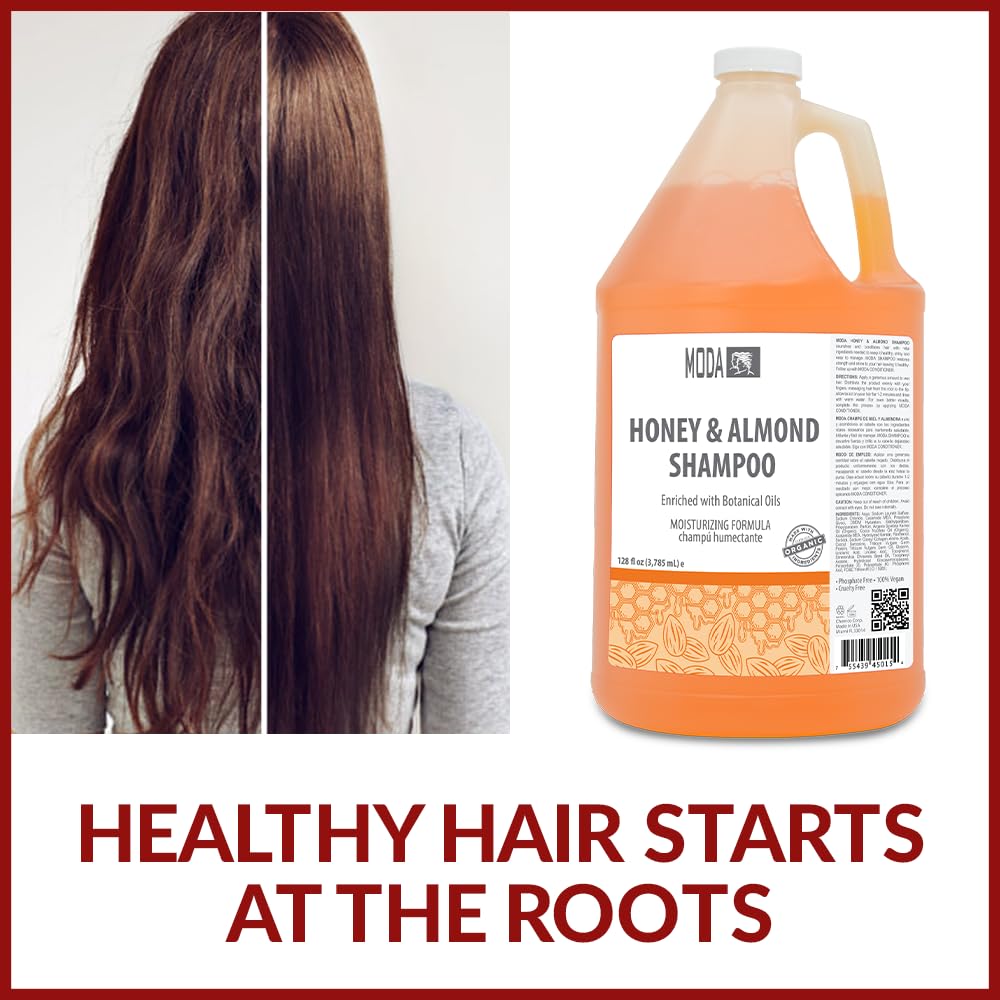 Pair MODA Honey Almond Shampoo with MODA Conditioner for best nourishment and shine.