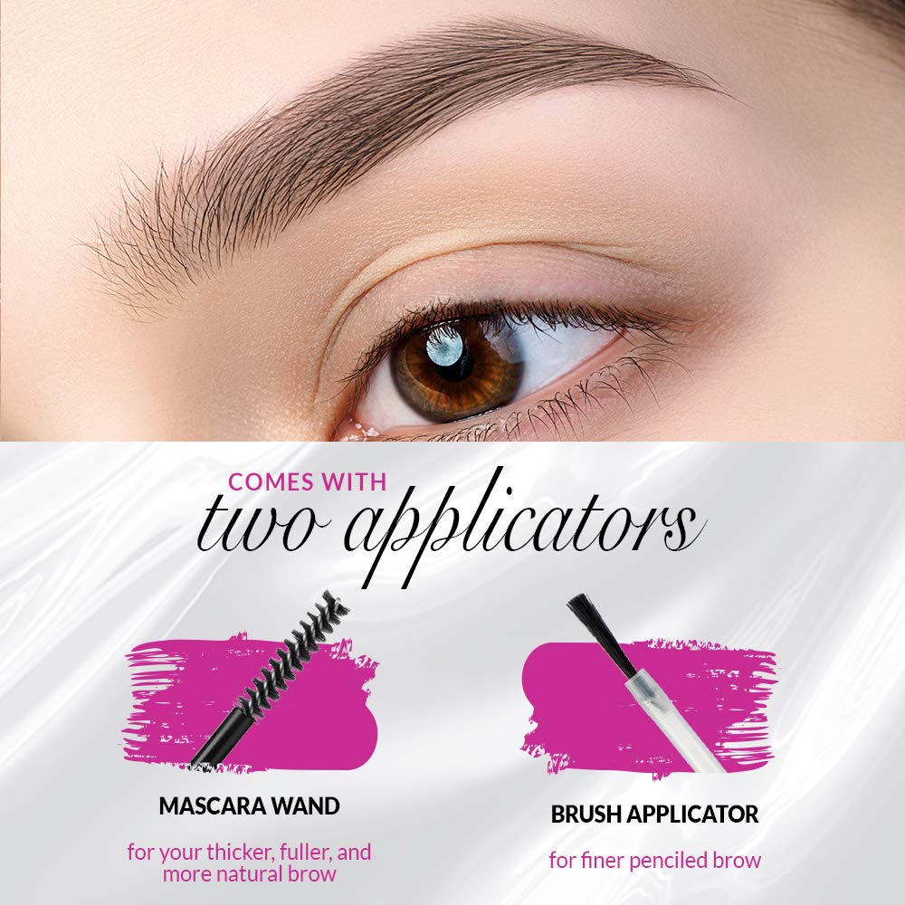 Model in a Bottle Eyebrow Sealer brush applicator delivers precise, fine brow definition.