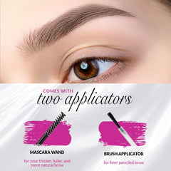 Model in a Bottle Eyebrow Sealer brush applicator delivers precise, fine brow definition.