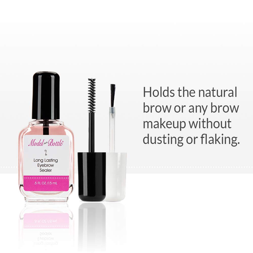 Model in a Bottle Eyebrow Sealer provides smudge-proof wear throughout the day.