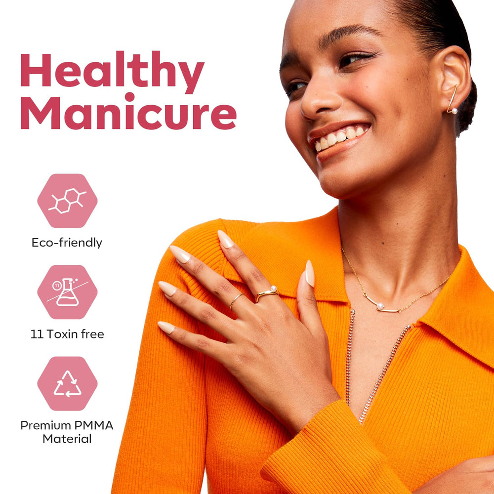 Modelones at-home nail-extension setup ready for DIY mani