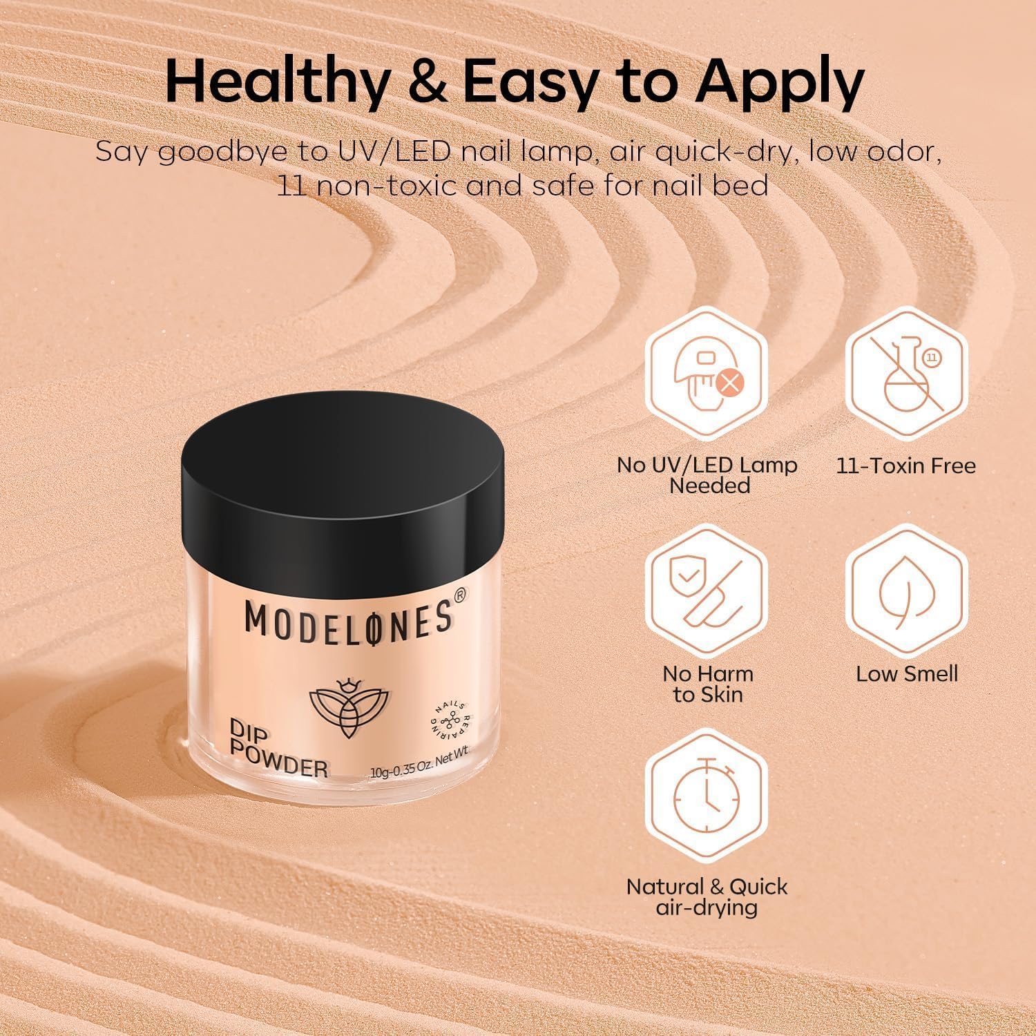 Modelones beginners-friendly-dip-kit designed for simple, at-home manicures.
