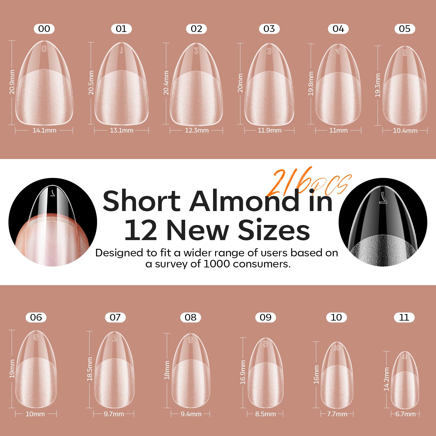 Modelones breathable ABS nail tips for comfortable wear