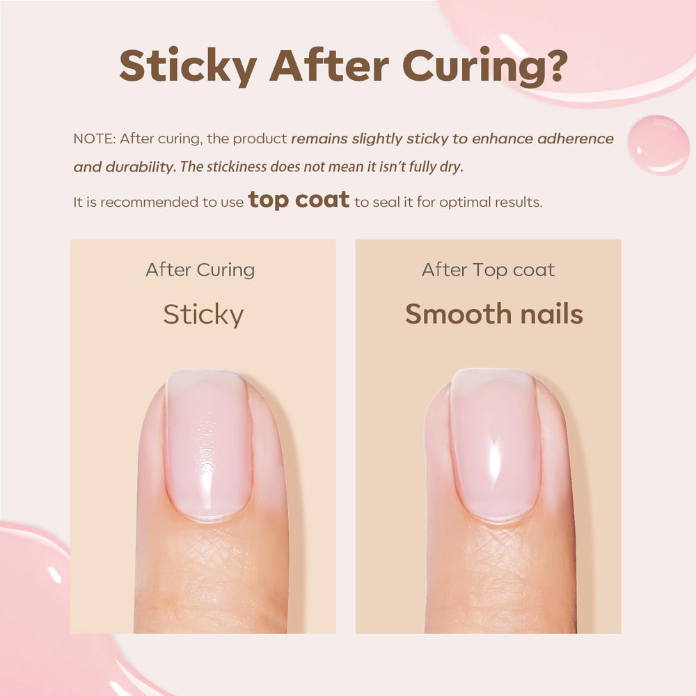 Modelones Builder Nail Gel base coat application demonstrated on nail tip