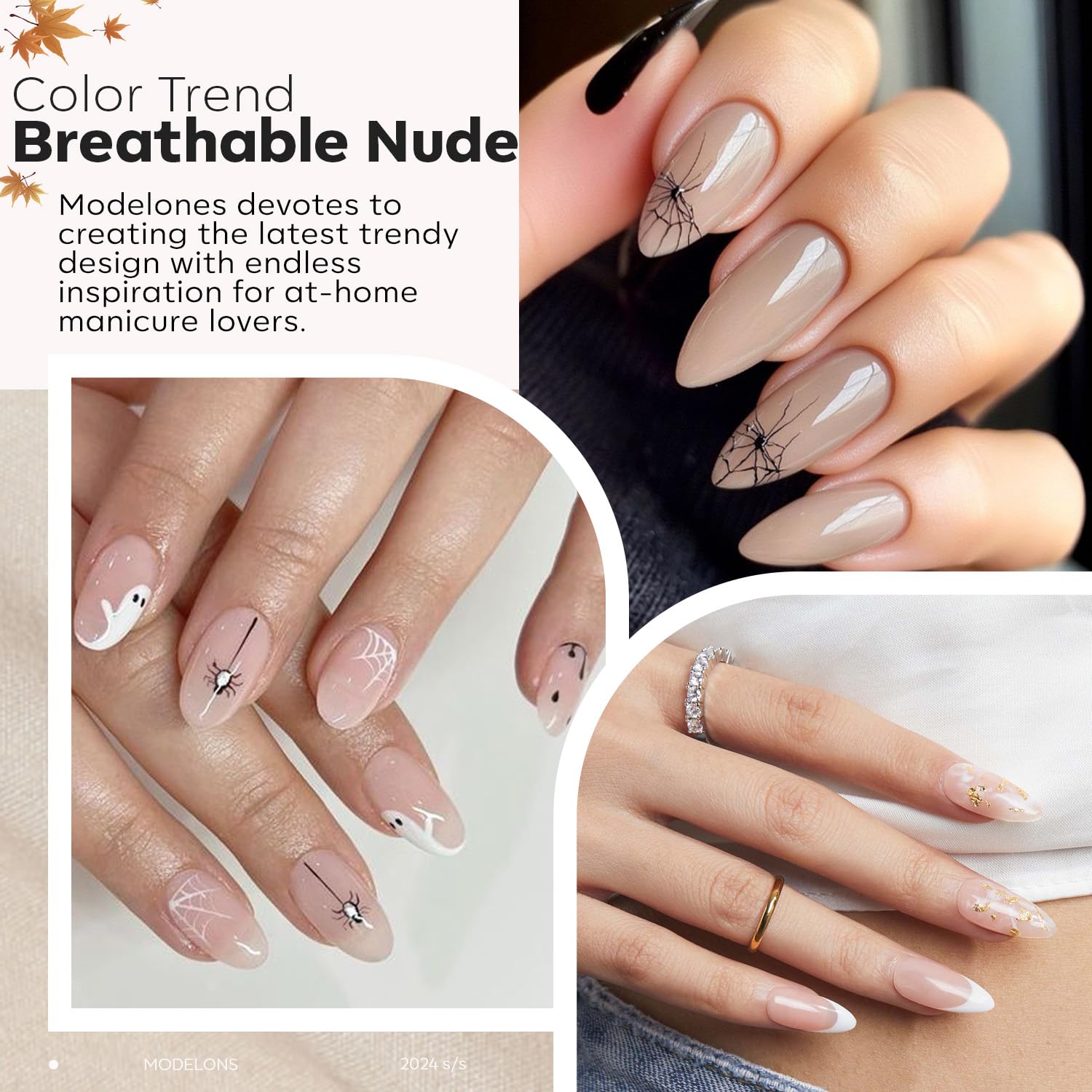 Modelones Builder Nail Gel caramel brown swatch showing versatile nude tones for everyday elegance