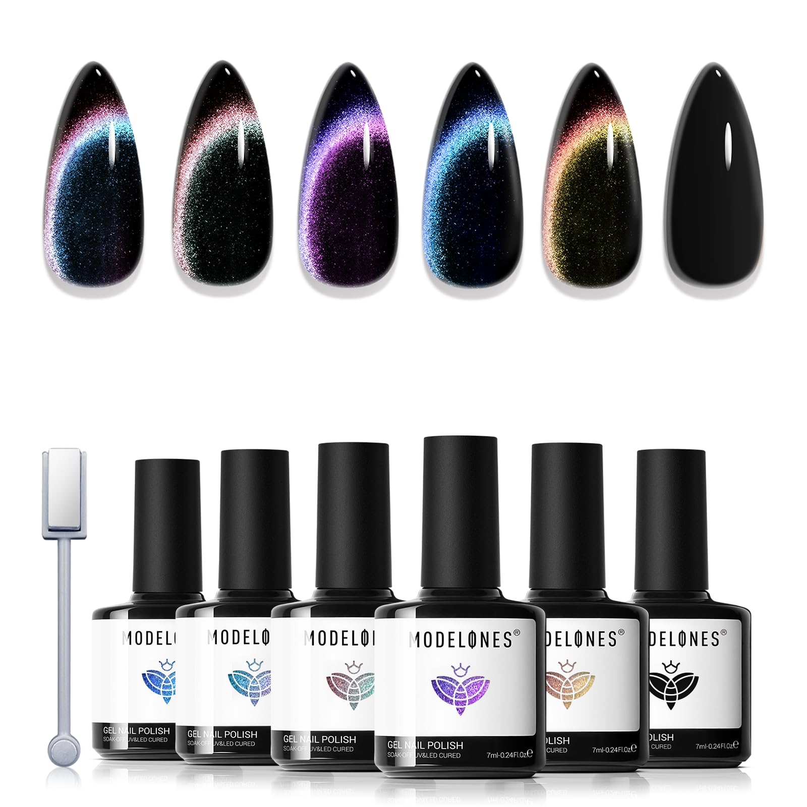 Modelones Cat Eye Gel Easy-glide Brush ensures smooth application.