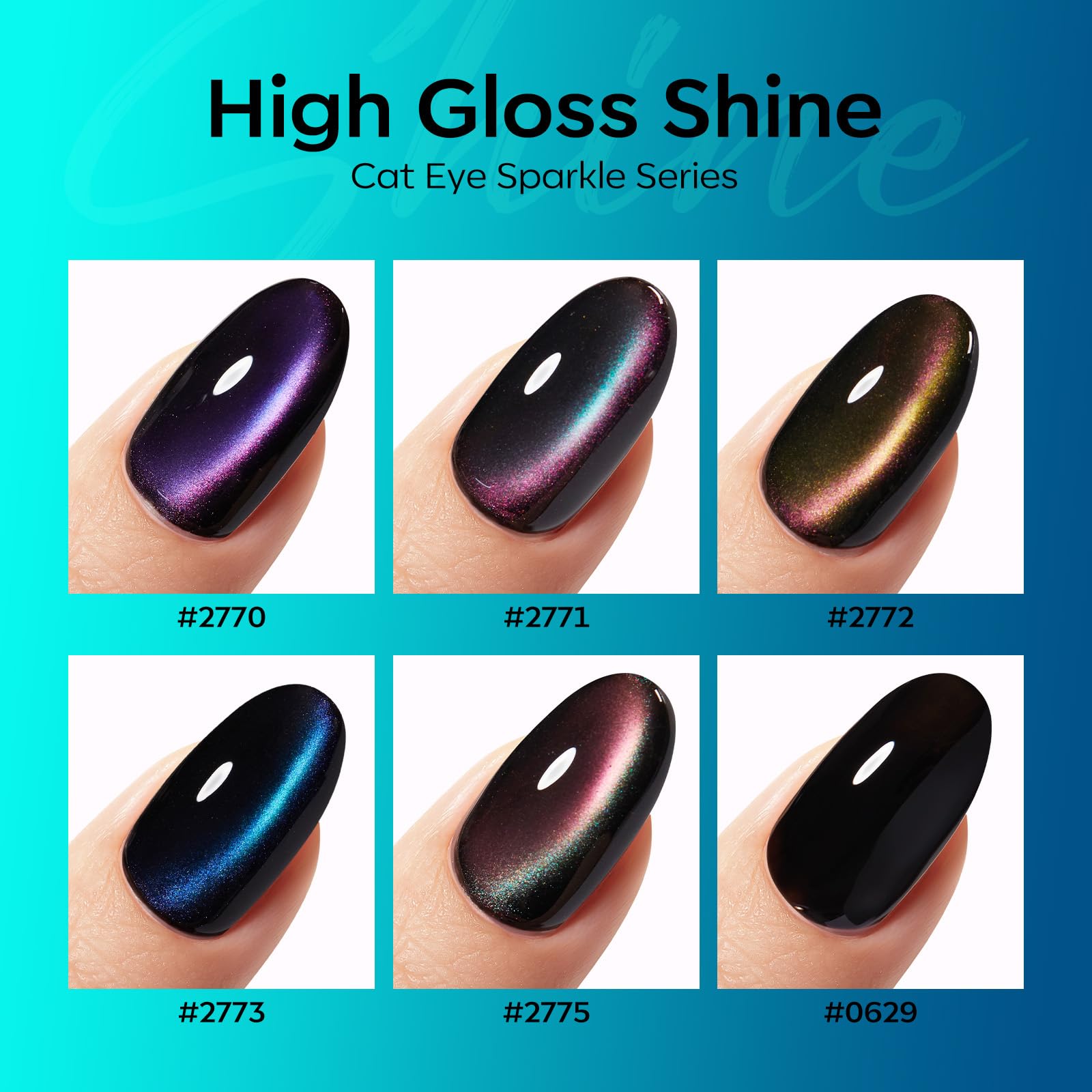 Modelones Cat Eye Gel Demonstration of 3-5 mm magnet distance for effects.