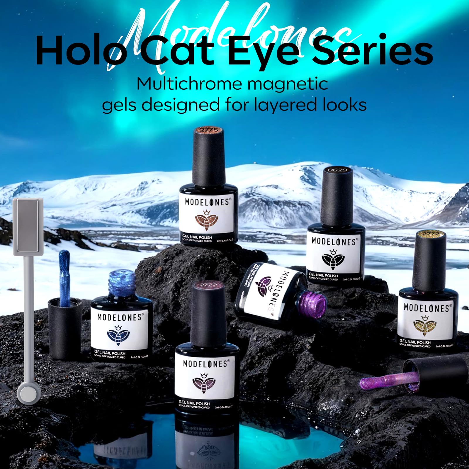 Modelones Cat Eye Gel Nail-friendly formula reduces chipping and yellowing.