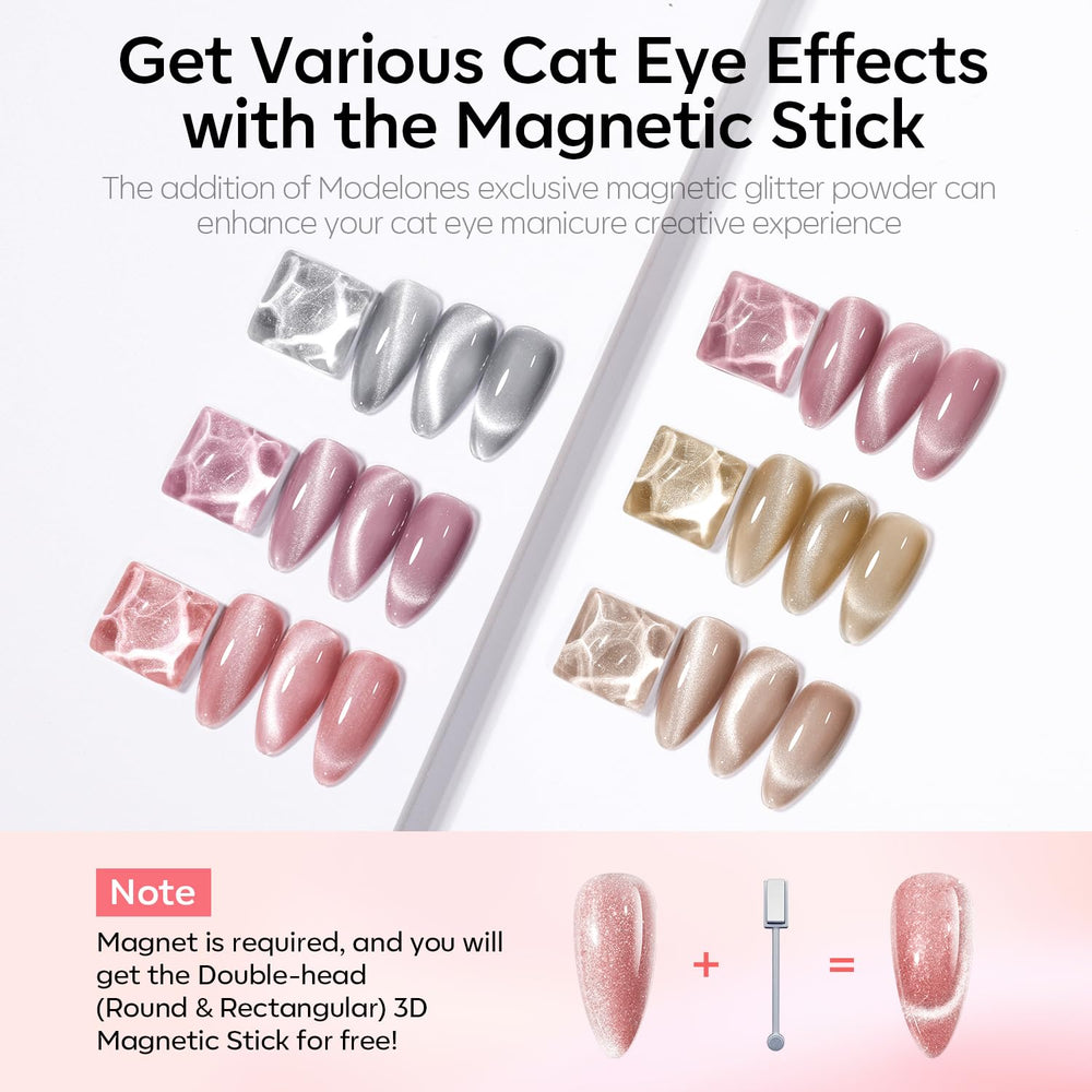 Modelones cat eye magnet tool with dual heads enables varied looks