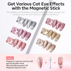 Modelones cat eye magnet tool with dual heads enables varied looks
