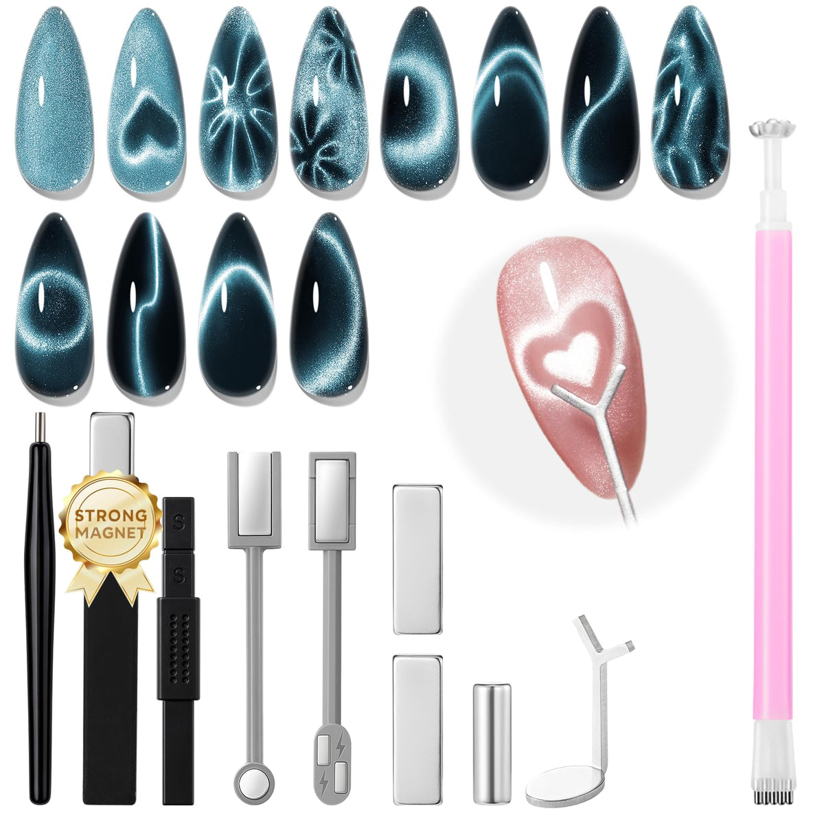 Modelones Cat Eye Magnet Set packaging previews a compact home kit.