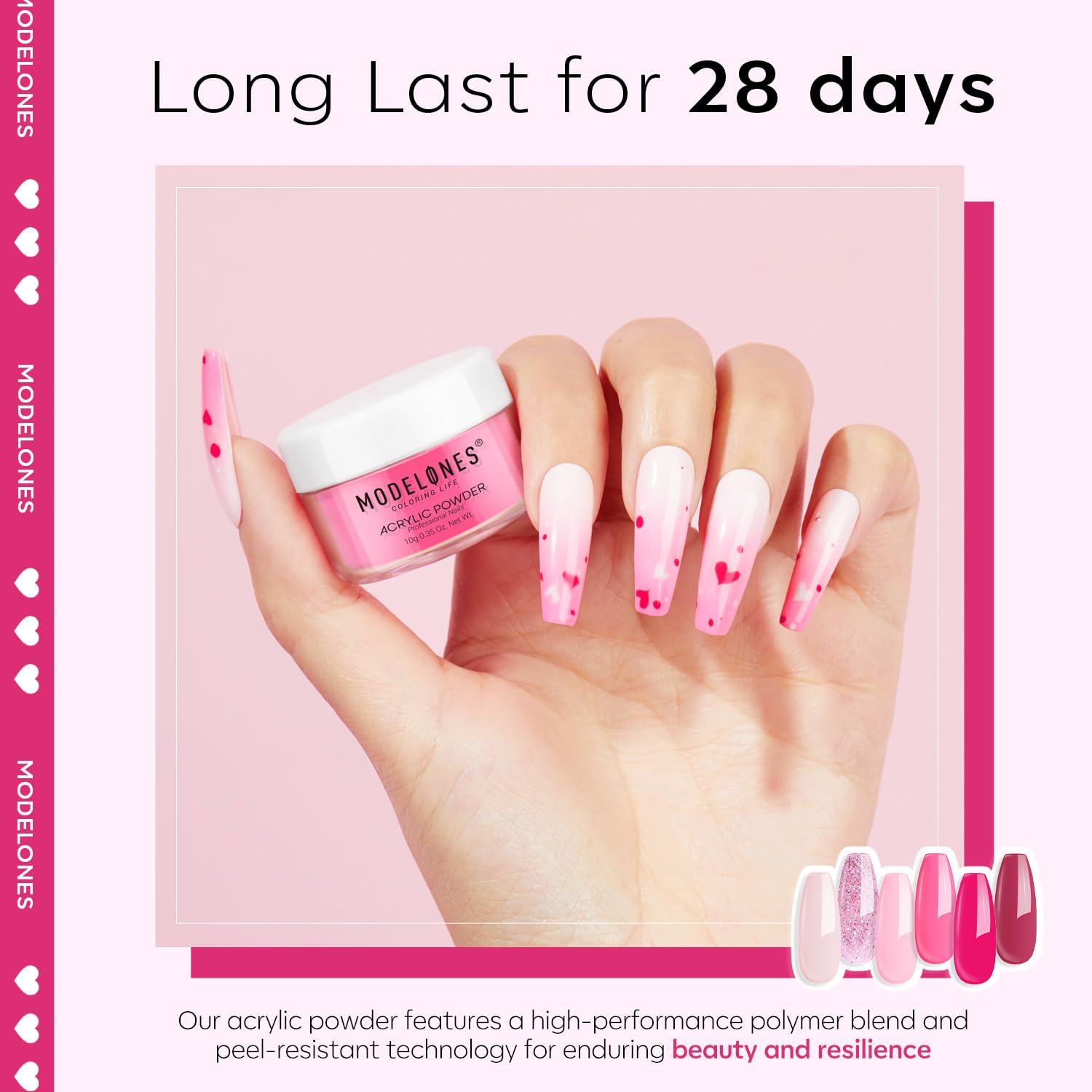 Modelones chip resistant bubble free formula shown in swatch