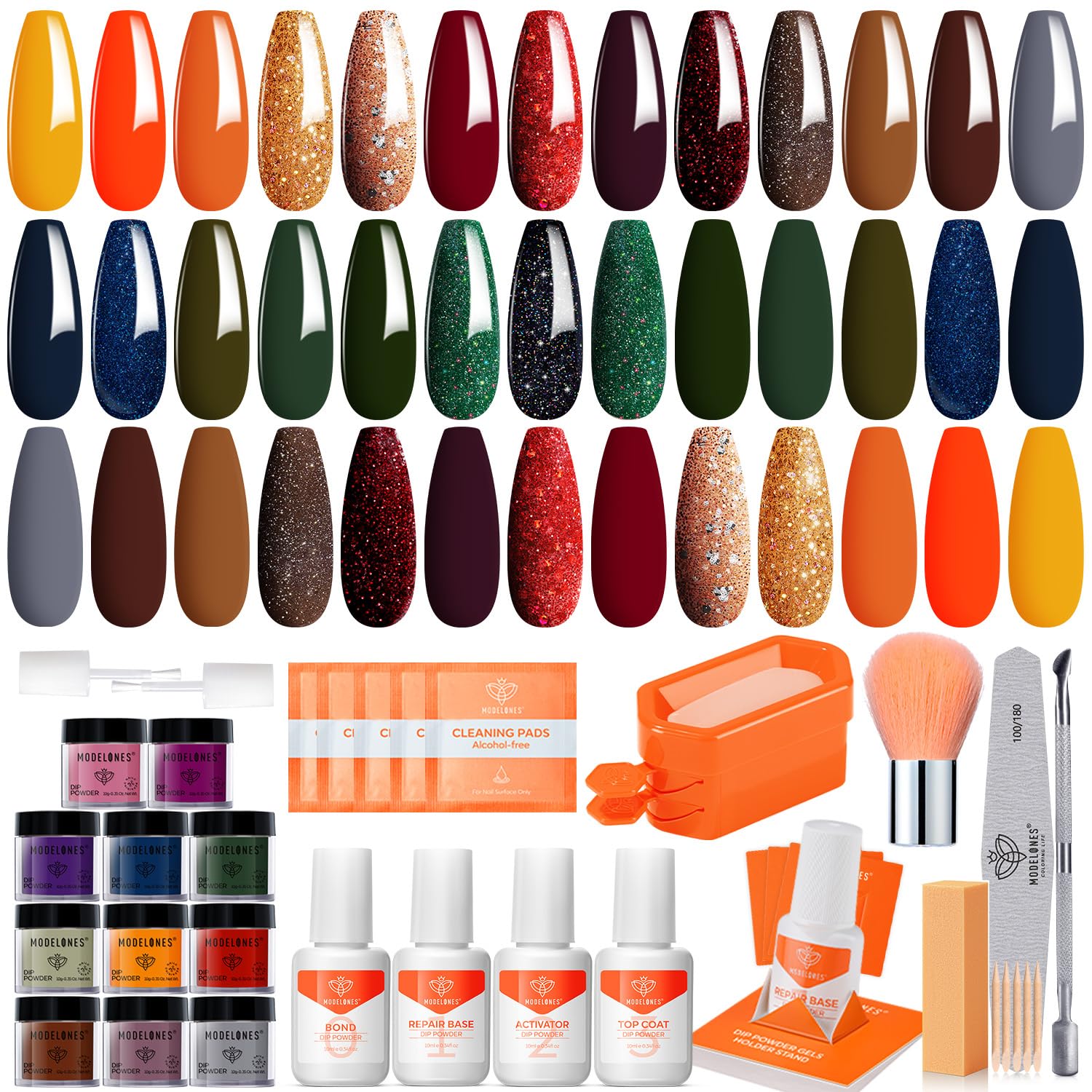 Modelones Christmas Dip Powder Kit collection for versatile nail looks