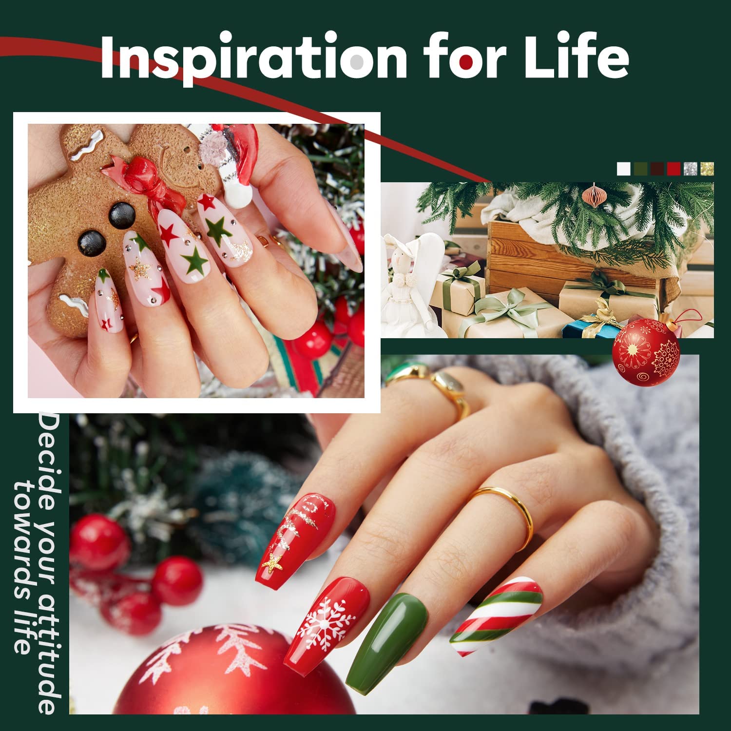 Modelones red Christmas gel polish bottle for bold holiday accents.