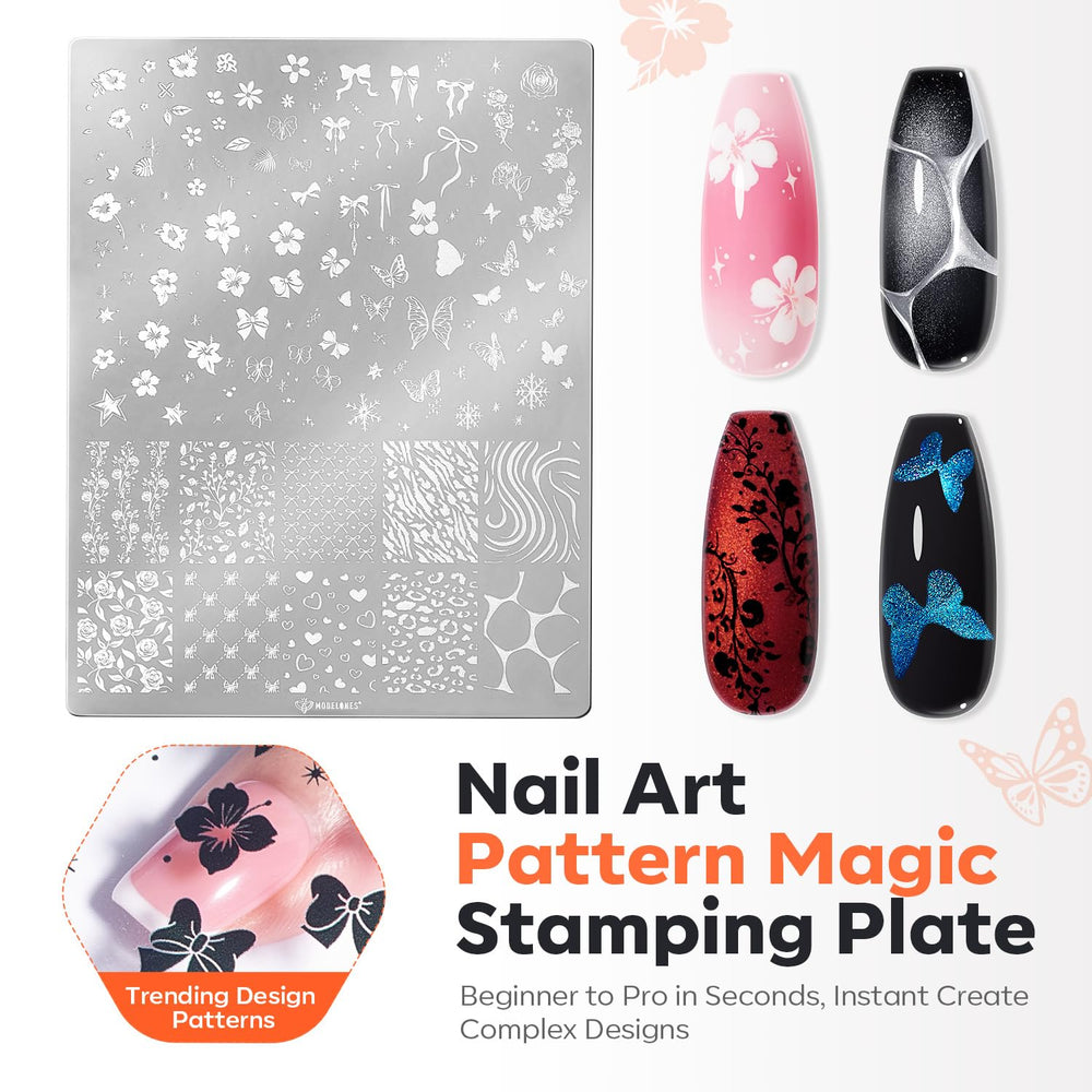 Modelones chrome-powder-proofs add dazzling metallic accents to nail art for luxury finish.
