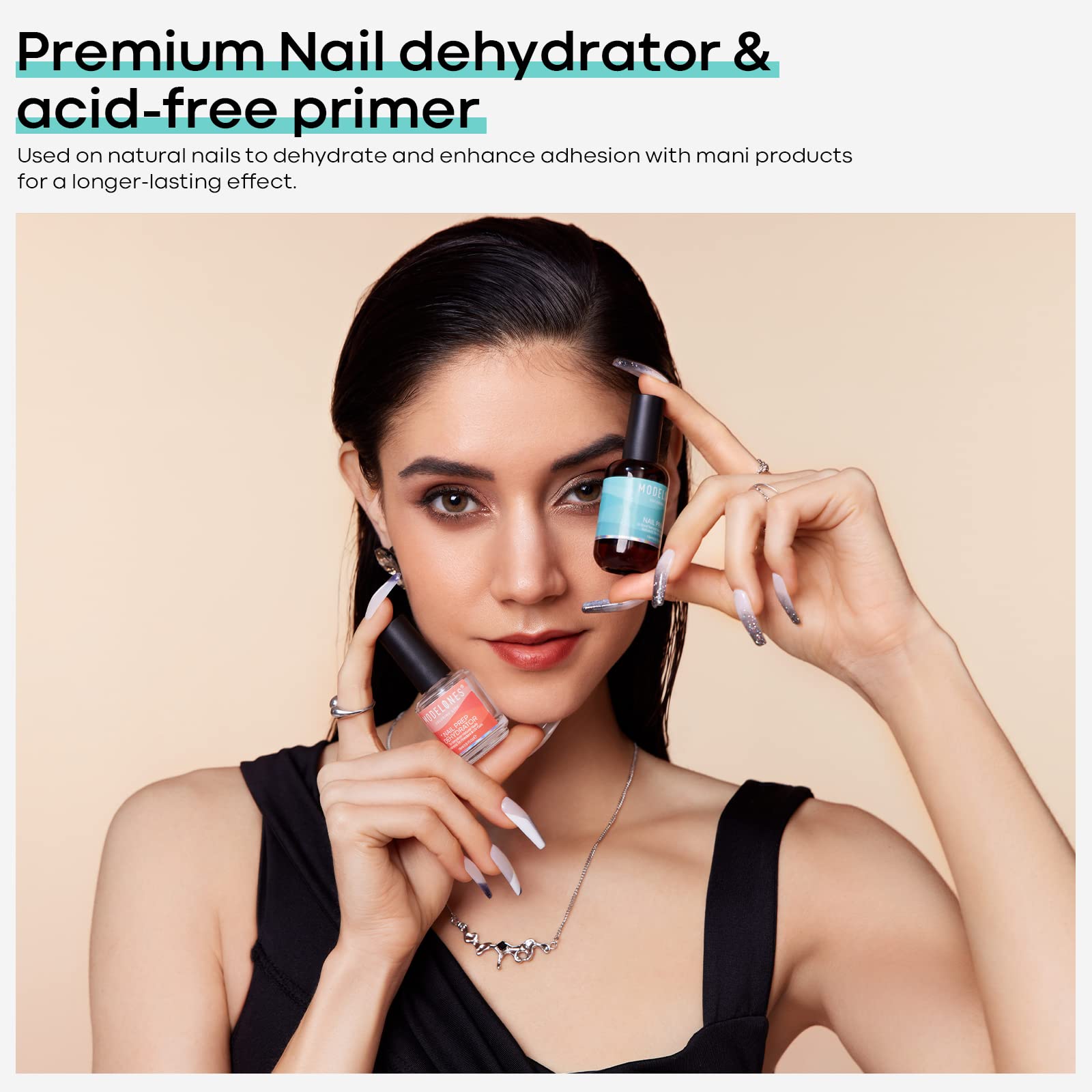 Modelones kit compatible with gel nails, acrylics, and extensions