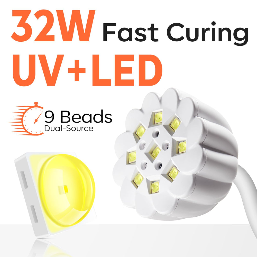 Modelones cordless UV nail lamp angled gooseneck reaches hard-to-reach nails