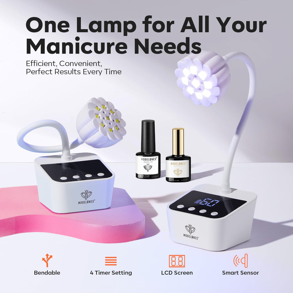 Modelones cordless UV nail lamp compact-use in small spaces for quick cures
