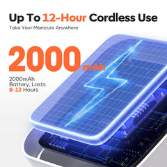 Modelones cordless UV nail lamp front with digital display for quick curing