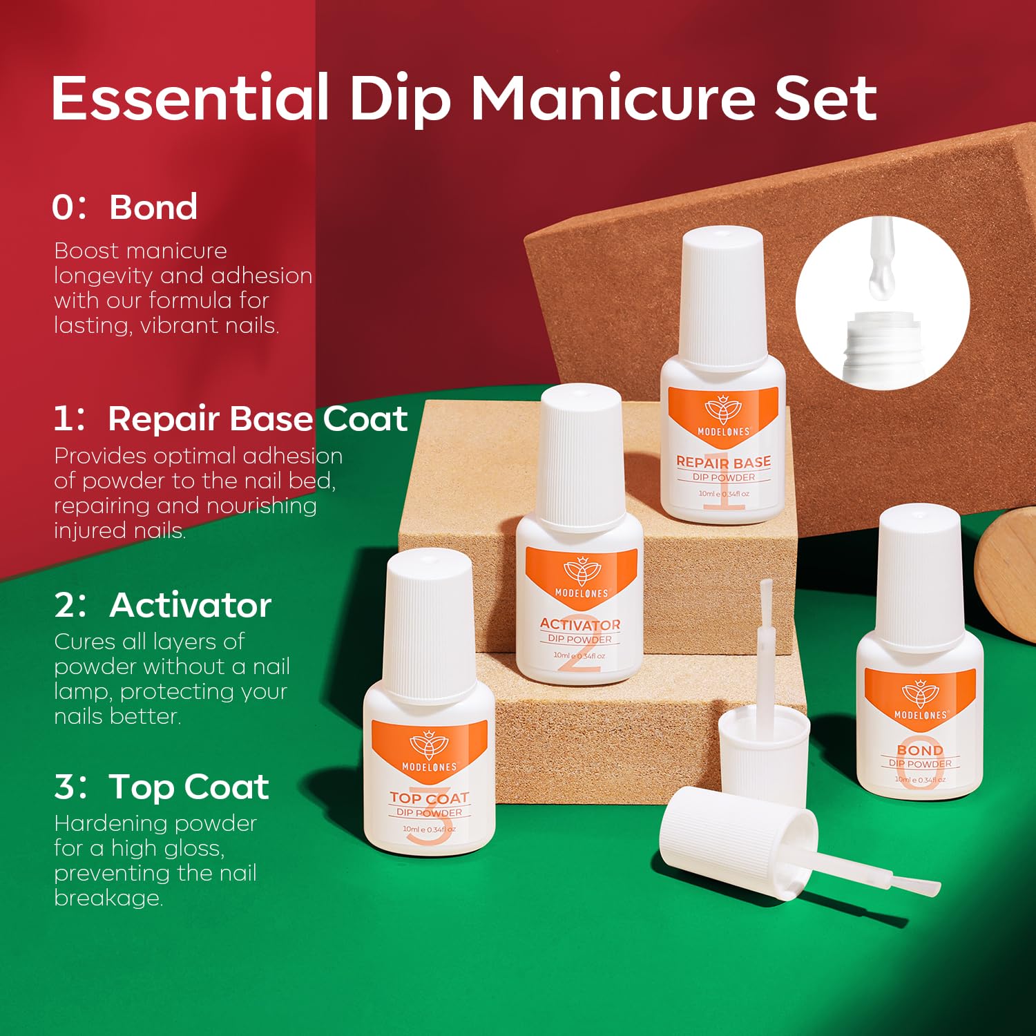 Modelones orange dip color creates warm seasonal style