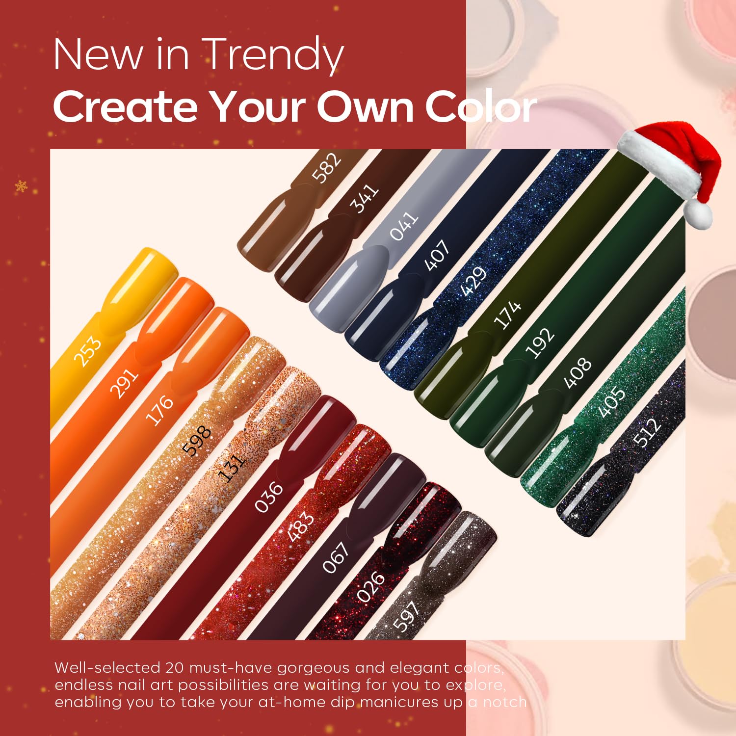 Modelones red dip color for bold, festive nail statements