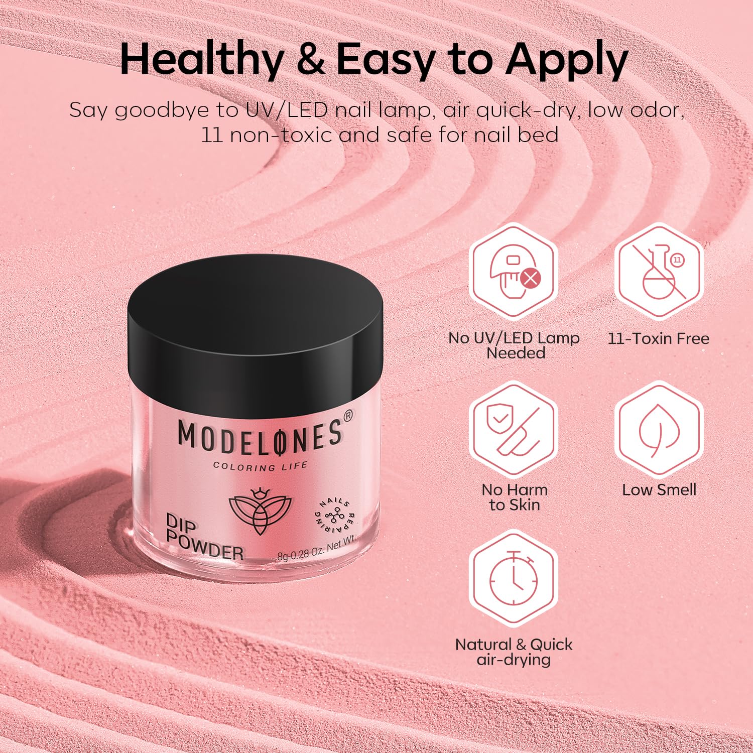 Modelones top coat bottle seals color with shine and protection