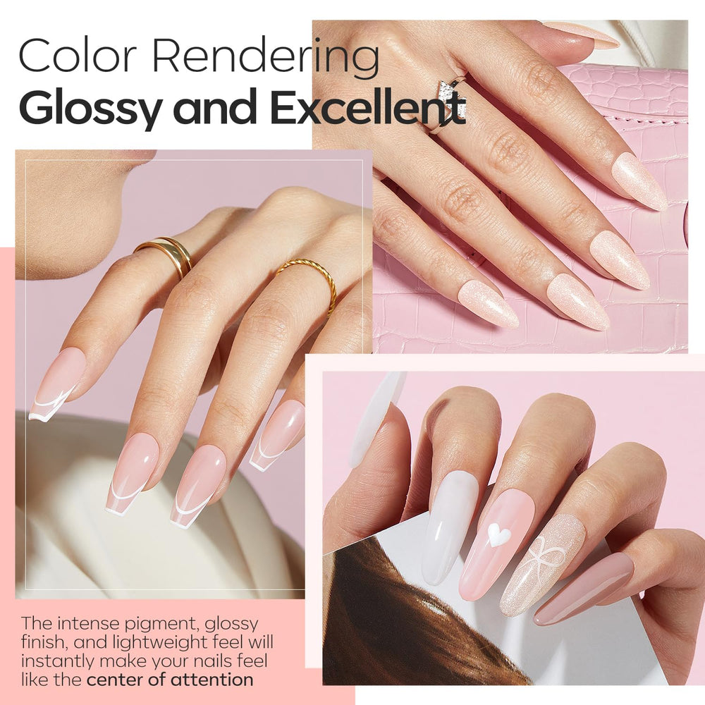Modelones dip powder kit pink-brown swatch for versatile neutral nails