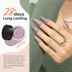 Modelones dip powder tools tray and brushes for professional DIY nails