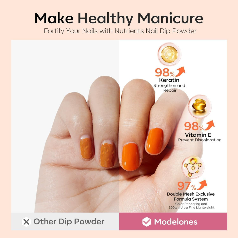 Modelones DIY salon nail art ideas with dip powders