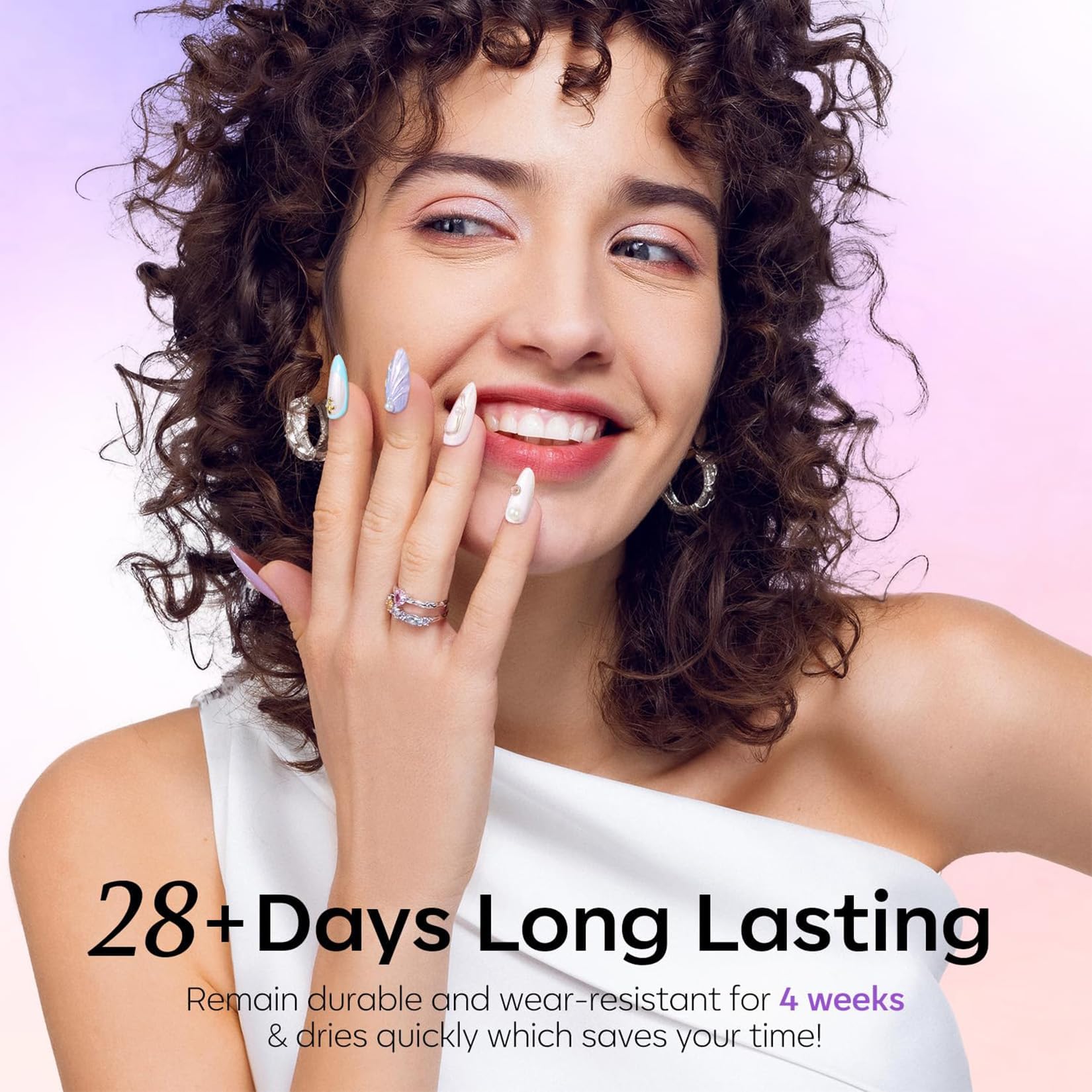 Modelones easy-application self-leveling gel ensures even color.