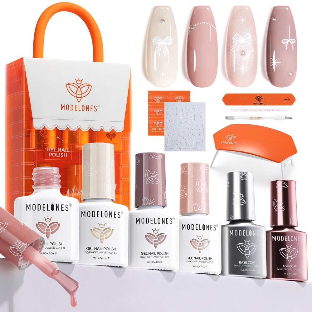 Modelones Gel Mini Salon Kit Ancora Red for bold, refined nails