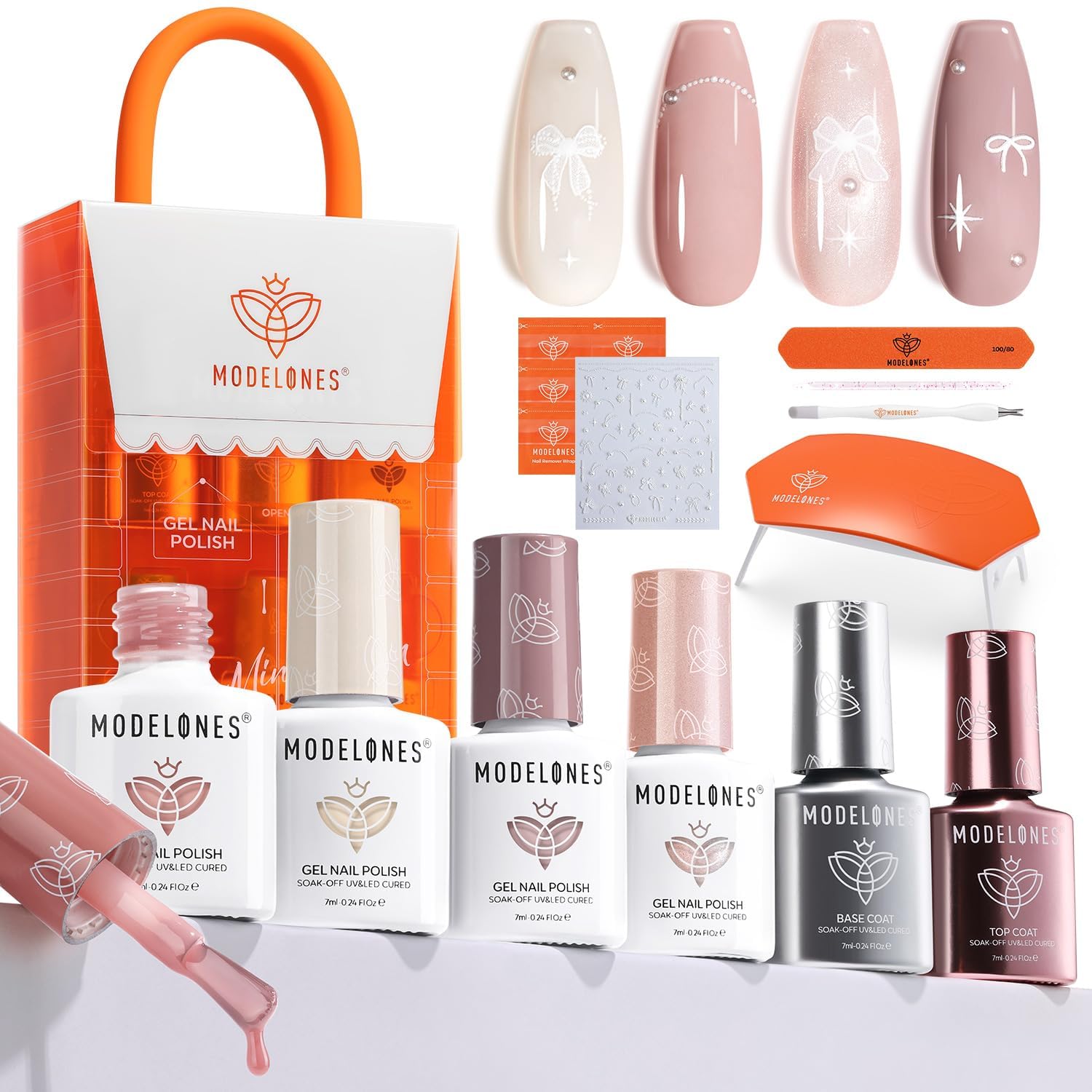 modelones gel-nail-kit-uv-lamp: compact UV lamp enables quick at home manicures.
