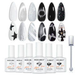 Modelones gel-polish-6-colors-collection shows versatile shades for nail art.