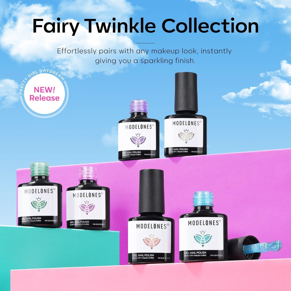 Modelones Glitter Gel Nail Polish Set galaxy-sparkle adds cosmic glitter for standout manicures.